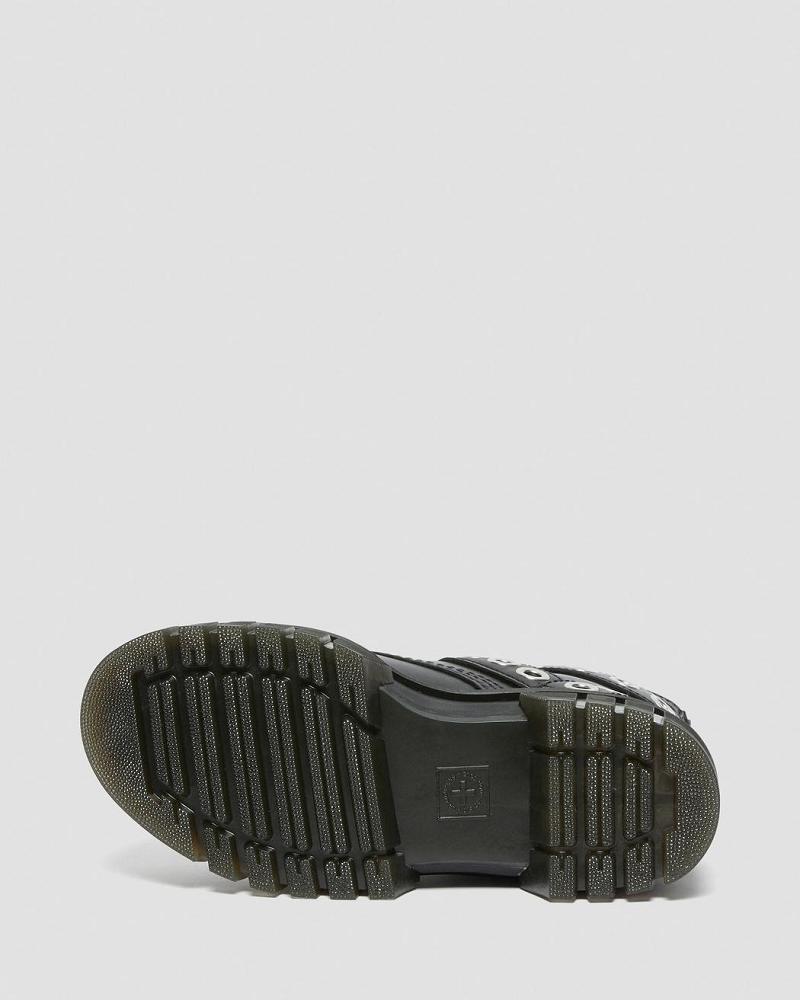 Dr Martens Audrick Hardware Lær Platform Støvler Dame Svarte | Norge 547SGL